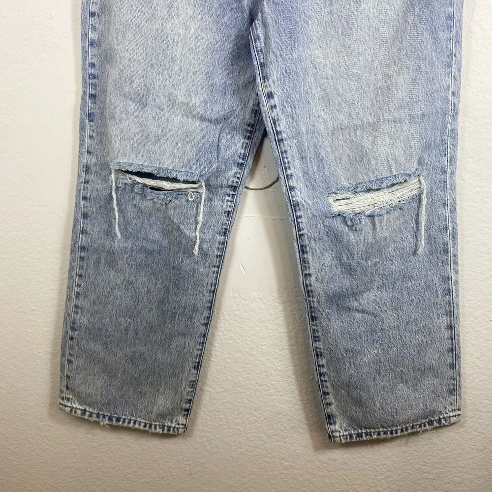 NWT Blank‎ NYC Women's Size 29 The Baxter Ribcage Straight Leg Jeans Overlap Rip